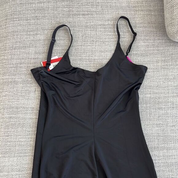 Spanx Black Open Bust Midthigh Bodysuit Size Large - Picture 9 of 10